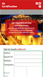 Mobile Screenshot of isicertification.com